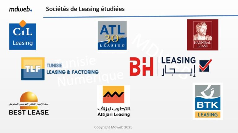 MDWEB Classement des sociétés de Leasing sur le web et les médias