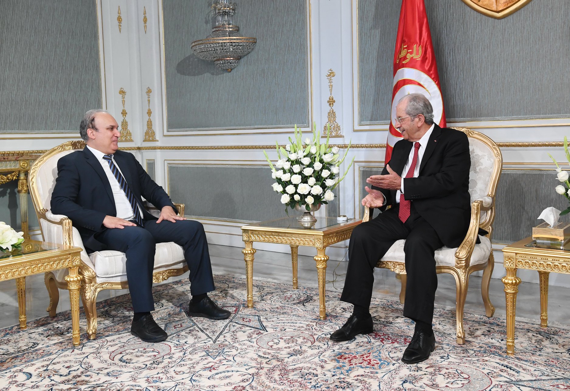 Tunisie- Mohamed Ennaceur reçoit Nabil Baffoun
