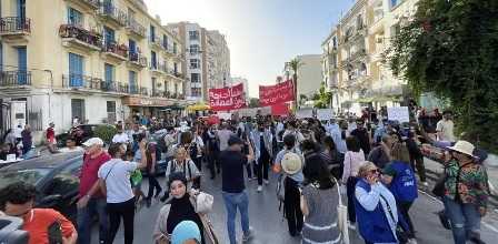 Tunisie – Marche de protestation à Tunis pour exiger le retrait du décret loi 54