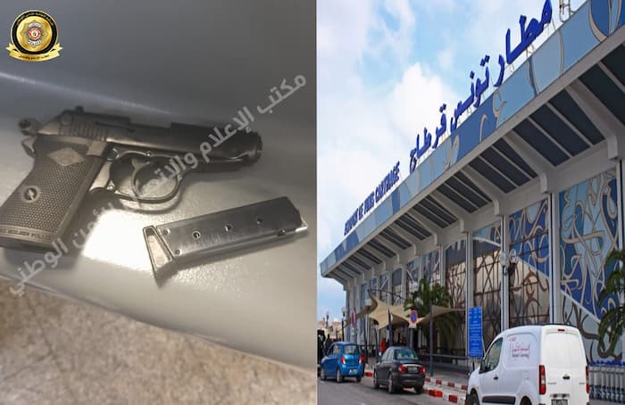 Aéroport Tunis-Carthage : Un passager arrêté avec un pistolet caché dans sa valise